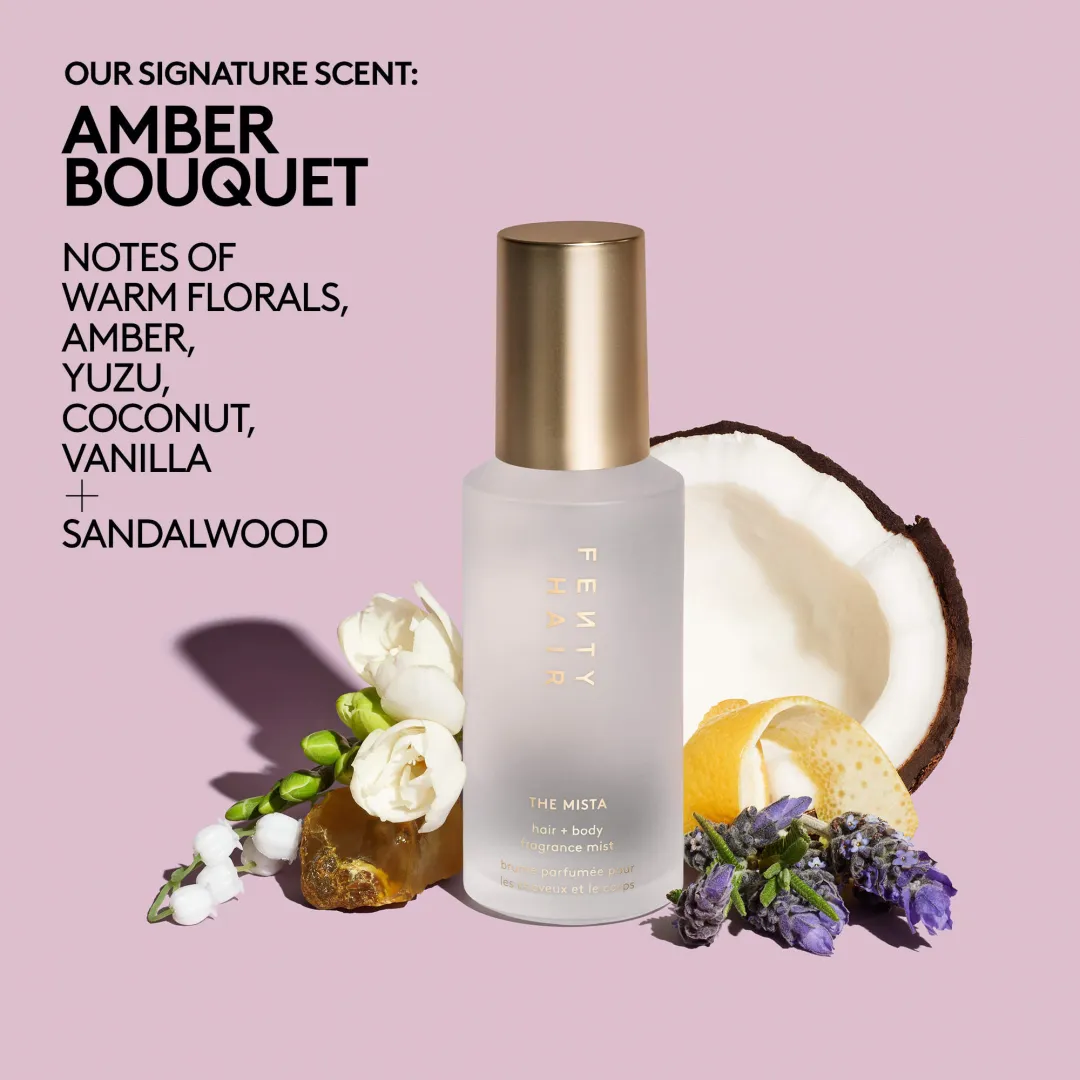Fenty Hair The Mista Hair + Body Fragrance Mist з нотами Amber Bouquet