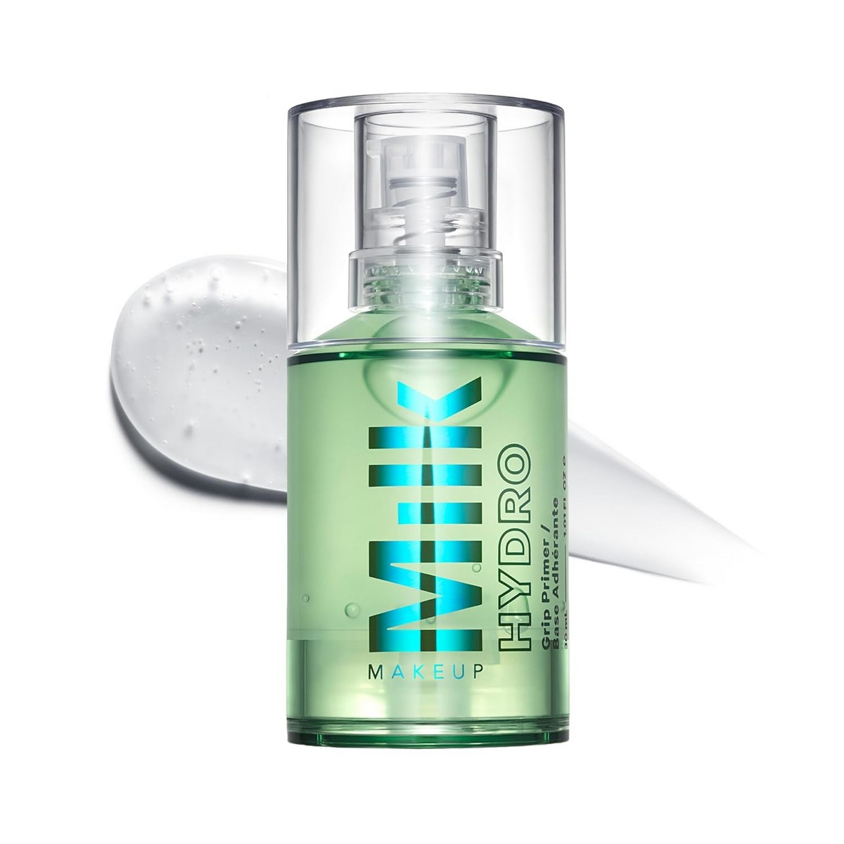 Праймер Milk Makeup Hydro Grip у флаконі з прозорою гелевою текстурою